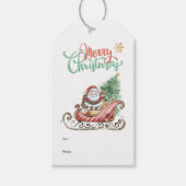 Kerstman kerstboom cadeau Labels Cadeaulabel (Voorkant)
