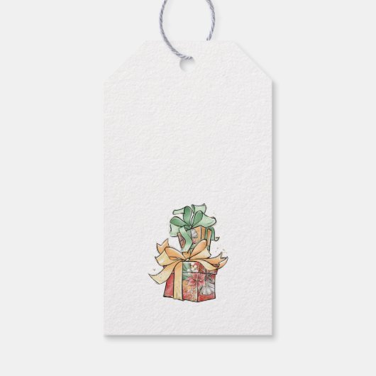Kerstman kerstboom cadeau Labels Cadeaulabel (Achterkant)