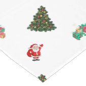 Kerstman Kerstboom & Cadeaus Korte Tafelloper (Hoek)