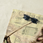 Kerstman Kerstboom Klassieke Illustratie Strandlaken (In situ)