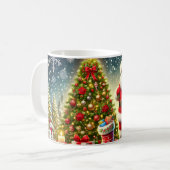 Kerstman Kerstboom Koffiemok (Voorkant links)