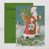 Kerstman Kerstboom Mand Speelgoed Hulst Kaart (Voorkant / Achterkant)