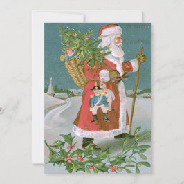 Kerstman Kerstboom Mand Speelgoed Hulst Kaart