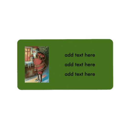 Kerstman Kerstboom Ornament raam Etiket (Voorkant)