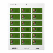 Kerstman Kerstboom Ornament Ruit Etiket (Full Sheet)