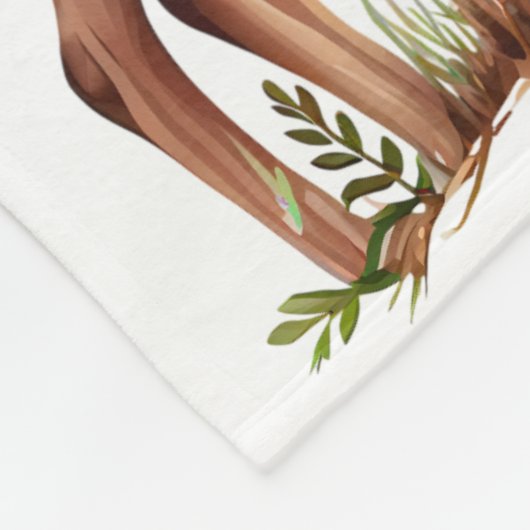 Kerstman Kerstboom rood Kardinaal Fawn Fleece Deken (Hoek)