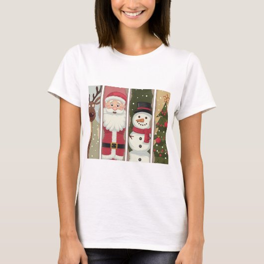  Kerstman Kerstboom Shirt (Voorkant)