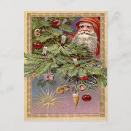 Kerstman Kerstboom Ster Ornamenten Feestdagenkaart