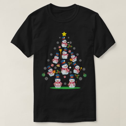 Kerstman Kerstboom Vakantiedesign T-shirt (Design voorkant)