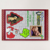 Kerstman & Kerstboom Voeg foto's toe Groot Legpuzzel (Horizontaal)