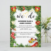 Kerstman Kerstbruiloft uitnodiging (Staand voorkant)