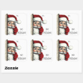 Kerstman kerstcadeau Geen Peking Vierkante Sticker (Vel)