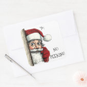 Kerstman kerstcadeau Geen Peking Vierkante Sticker (Envelop)