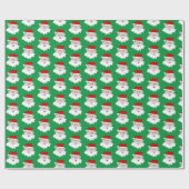 Kerstman Kerstcadeau Inpakpapier (Vlak)