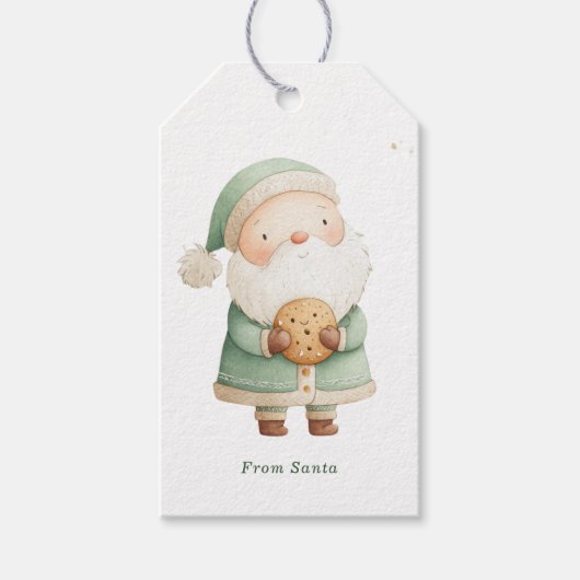 Kerstman kerstcadeau labels op maat cadeaulabel (Voorkant)