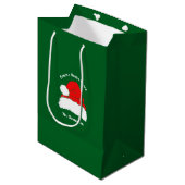 Kerstman Kerstcadeau Medium Cadeauzakje (Voorkant Gekanteld)