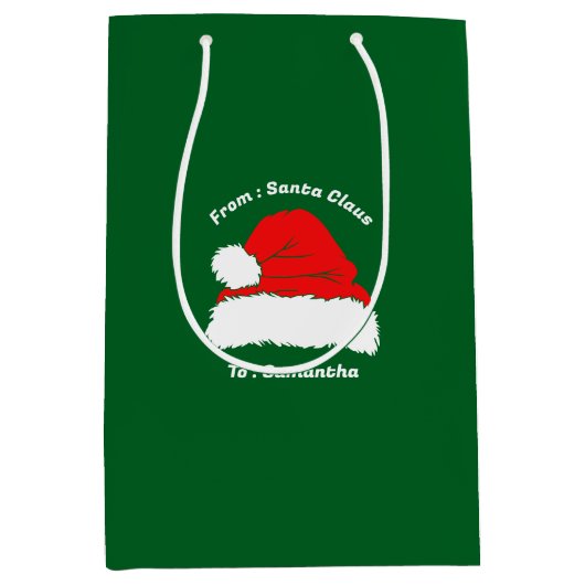 Kerstman Kerstcadeau Medium Cadeauzakje (Voorkant)