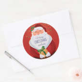 Kerstman Kerstcadeau Sticker (Envelop)