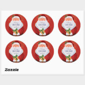 Kerstman Kerstcadeau Sticker (Vel)