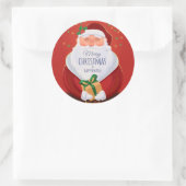 Kerstman Kerstcadeau Sticker (Tas)