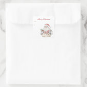 Kerstman Kerstcadeaus Gift tag sticker (Tas)
