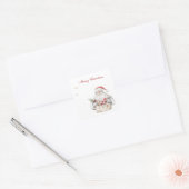 Kerstman Kerstcadeaus Gift tag sticker (Envelop)