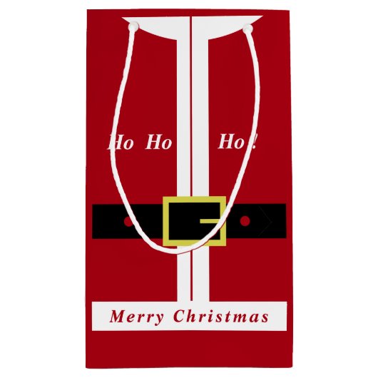 Kerstman Kerstcadeautas - Grappig Klein Cadeauzakje (Achterkant)