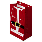 Kerstman Kerstcadeautas - Grappig Klein Cadeauzakje (Voorkant Gekanteld)