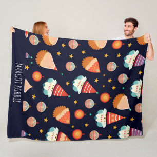 Kerstman Kerstdecoraties Retro Patroon Fleece Deken