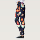 Kerstman Kerstdecoraties Retro Patroon Leggings (Links)