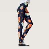 Kerstman Kerstdecoraties Retro Patroon Leggings (Rechts)