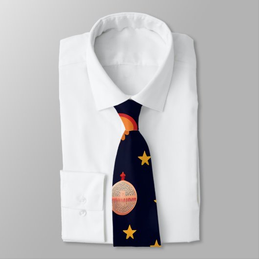 Kerstman Kerstdecoraties Retro Patroon Stropdas (Gebonden)