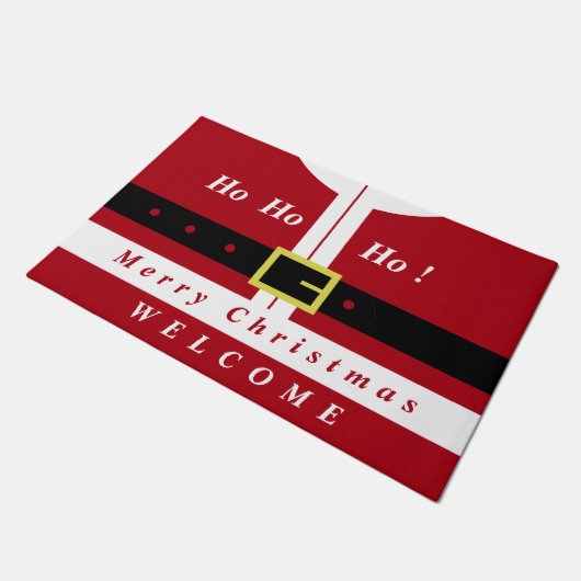 Kerstman kerstdeurmat deurmat (Schuin)