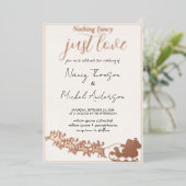 Kerstman Kerstfeest Folie Uitnodiging (Staand Voorkant)