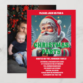 Kerstman Kerstfeest foto Kaart (Voorkant / Achterkant)