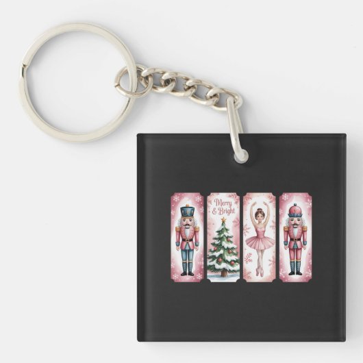 Kerstman Kerstfeest Geschenk Feestelijk Sleutelhanger (Voorkant)