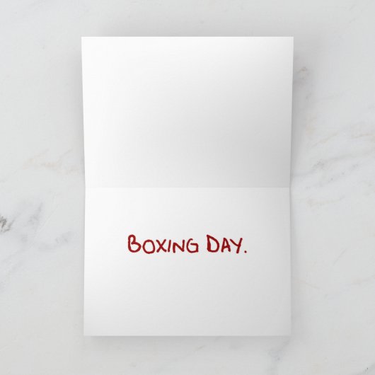 Kerstman Kerstfeest Grappige Humor Boxing Day Feestdagen Kaart (Binnen)