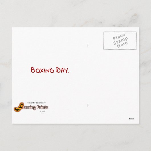 Kerstman Kerstfeest Grappige Humor Boxing Day Feestdagenkaart (Achterkant)