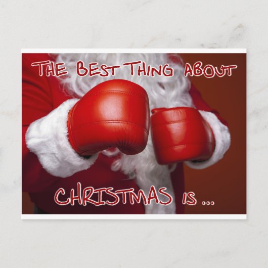 Kerstman Kerstfeest Grappige Humor Boxing Day Feestdagenkaart (Voorkant)