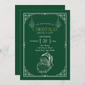  Kerstman Kerstfeest, Groen & Wit Kaart (Voorkant / Achterkant)