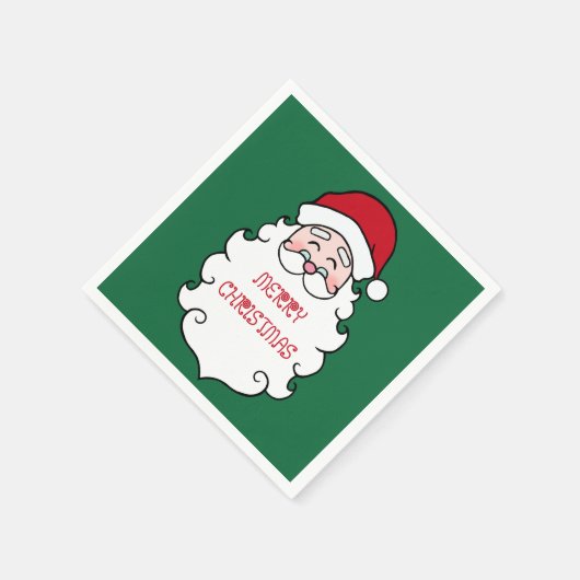 Kerstman Kerstfeest Party Papier  Servet (Hoek)