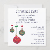 kerstman, kerstfeest uitnodiging (Achterkant)