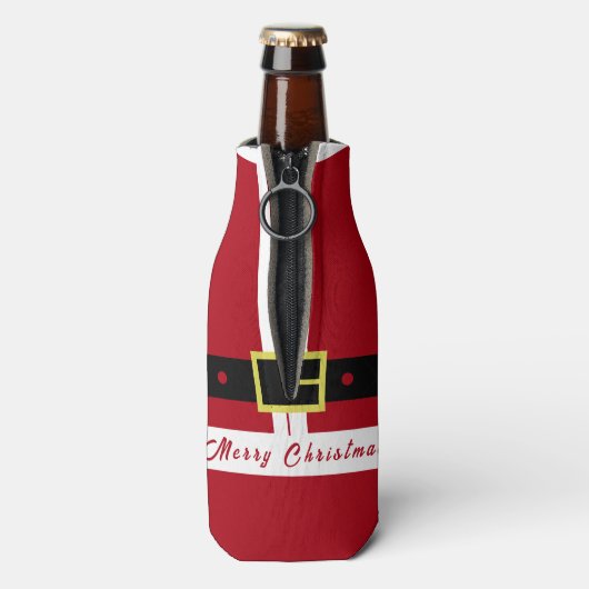 Kerstman Kerstfles koeler (Fles Achterkant)