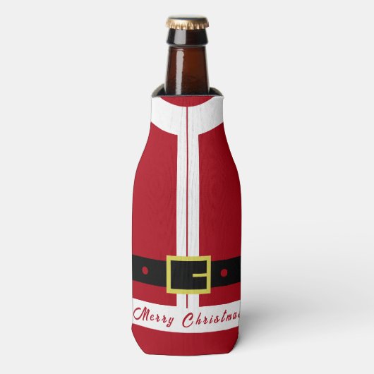 Kerstman Kerstfles koeler (Fles Voorkant)