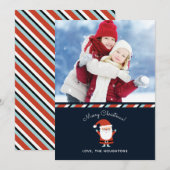 Kerstman Kerstfoto Feestdagenkaart (Voorkant / Achterkant)
