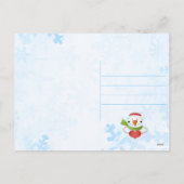 Kerstman Kerstfoto Sneeuw Wereldbol Post Kaart (Achterkant)