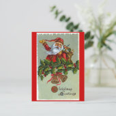 Kerstman Kerstgroet Briefkaart (Staand voorkant)
