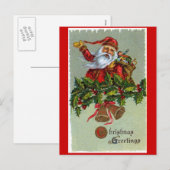Kerstman Kerstgroet Briefkaart (Voorkant / Achterkant)