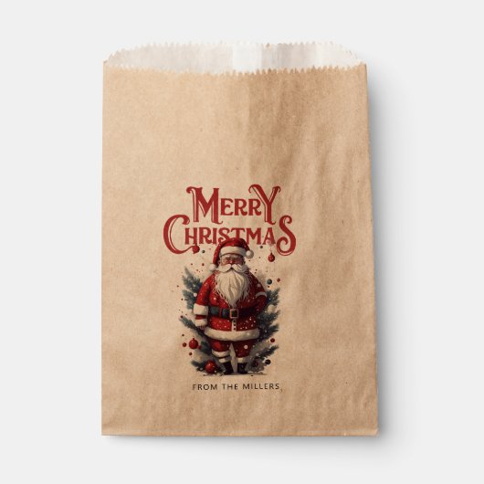  Kerstman Kerstgunst Gift Bag Bedankzakje (Voorkant)