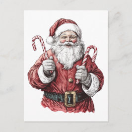 Kerstman kerstillustratie briefkaart